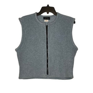 Vintage Pleasant Pheasant Womens Fleece Vest Size‎ Small Full Zip Pale Blue